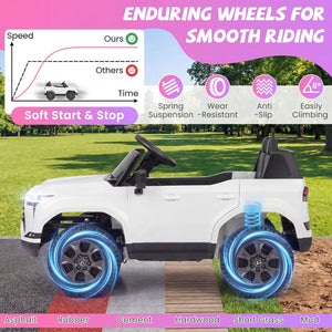 Ride on Car 24V 4WD Licensed LEXUS GX550 Electric Vehicle with Remote for Boys Girls Aged 3+-White view 8