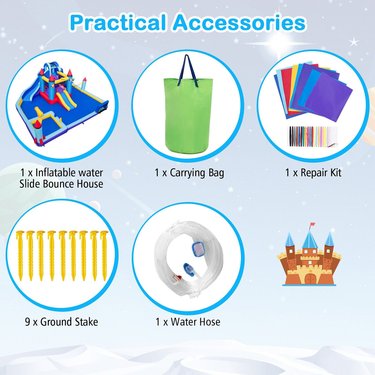 Rocket Theme Inflatable Water Slide Park view 7