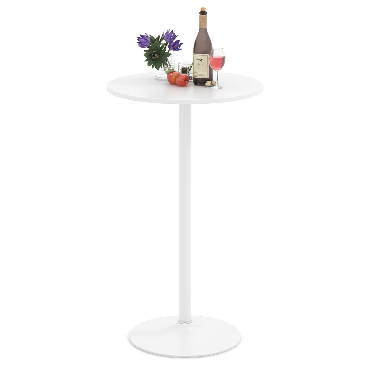 Round Bistro Table 40 Inch Bar Height Tall Coffee Cocktail Table-Set of 1 view 4