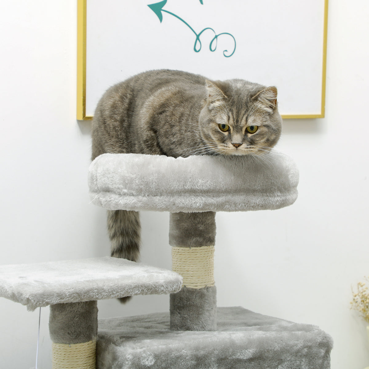 52 Inch Large Cat Tree for Indoor Cats, Dark Grey – view 13