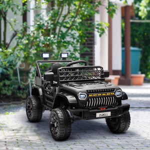 Qaba 12V Ride on Truck, Electric Car for Kids with Remote Control, Suspension, 3 Speeds, USB Music Headlights