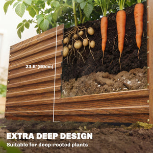 5' x 3' x 2' Raised Garden Bed, Galvanized Planter Box for Growing Flowers, Herbs and Vegetables, Black – view 17