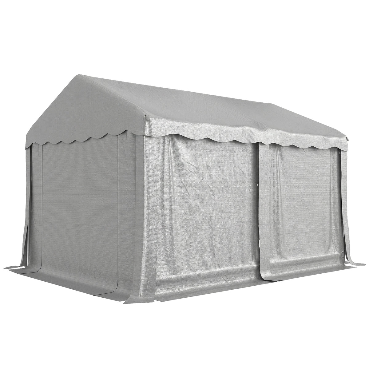 20' x 10' Portable Shed, Outdoor Storage Shed Tent with Roll-up Zipper Door and Removable Sidewalls – view 8