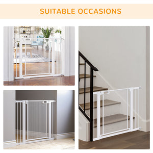 29.5"-32.3" Metal Pet Gate, w/ Auto Closing Door, Double Locking, Dog Gate for Doorways, Stairs, Hallways – view 20