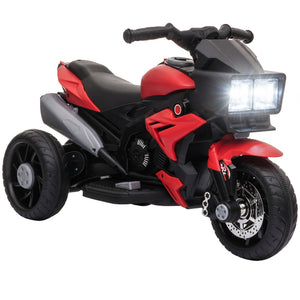 Aosom Kids Electric Pedal Motorcycle Ride-On Toy 6V Battery Powered w/ Music Horn Headlights Motorbike for Girls Boy