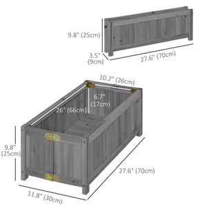 Foldable Elevated Planter Box, Wooden Raised Garden Bed for Backyard, Patio to Grow Vegetables, Herbs, Flowers, Natural
