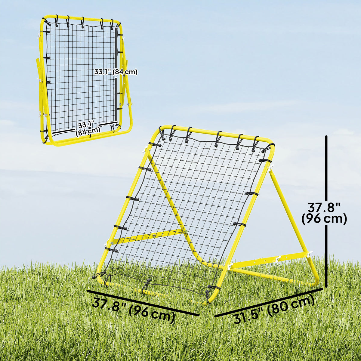 Volleyball Rebounder Net Football Training Aid Kickback Target Play Red – view 16