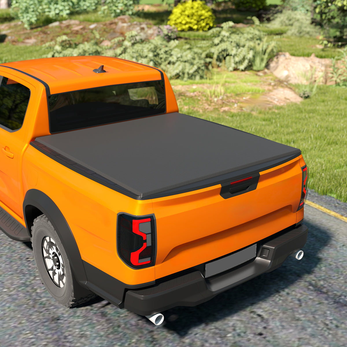 6.5'' Soft Tri-Fold Truck Bed Tonneau Cover for 6.4 ft Bed, Truck Bed Cover with Seal Strip, Black – view 28