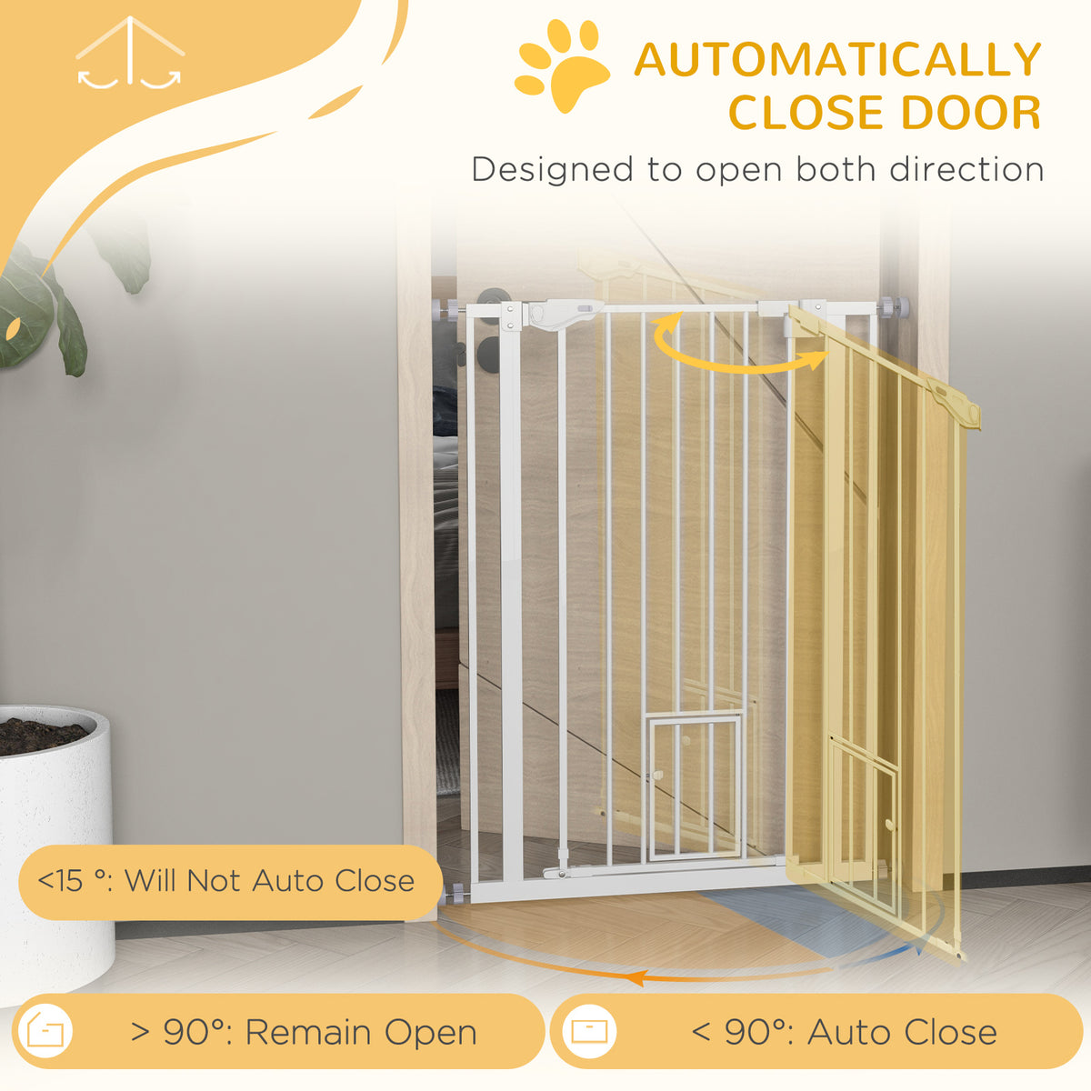 41" Easy Open Indoor Dog Gates for Doorways, House, Stair - Black – view 11
