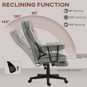 Big and Tall Office Chair with Foot Rest, 400LBS High Back Desk Chair with Padded Armrests, Lumbar Support – view 13