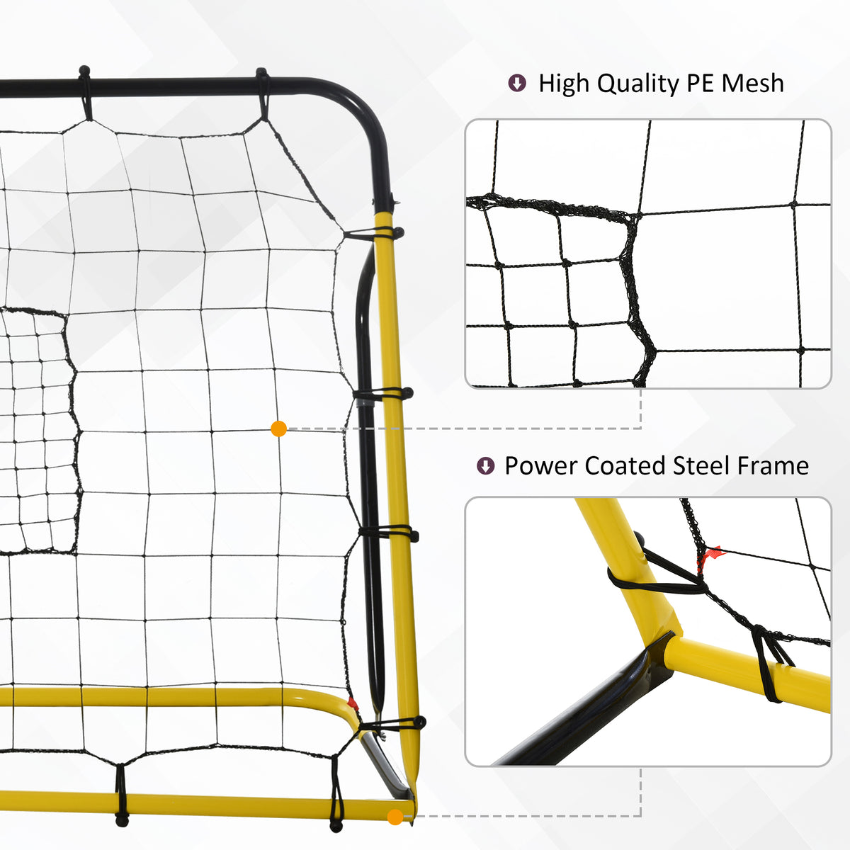 Soozier 6' x 4' Soccer Rebounder, Soccer Goal with 5 Angle Adjustable