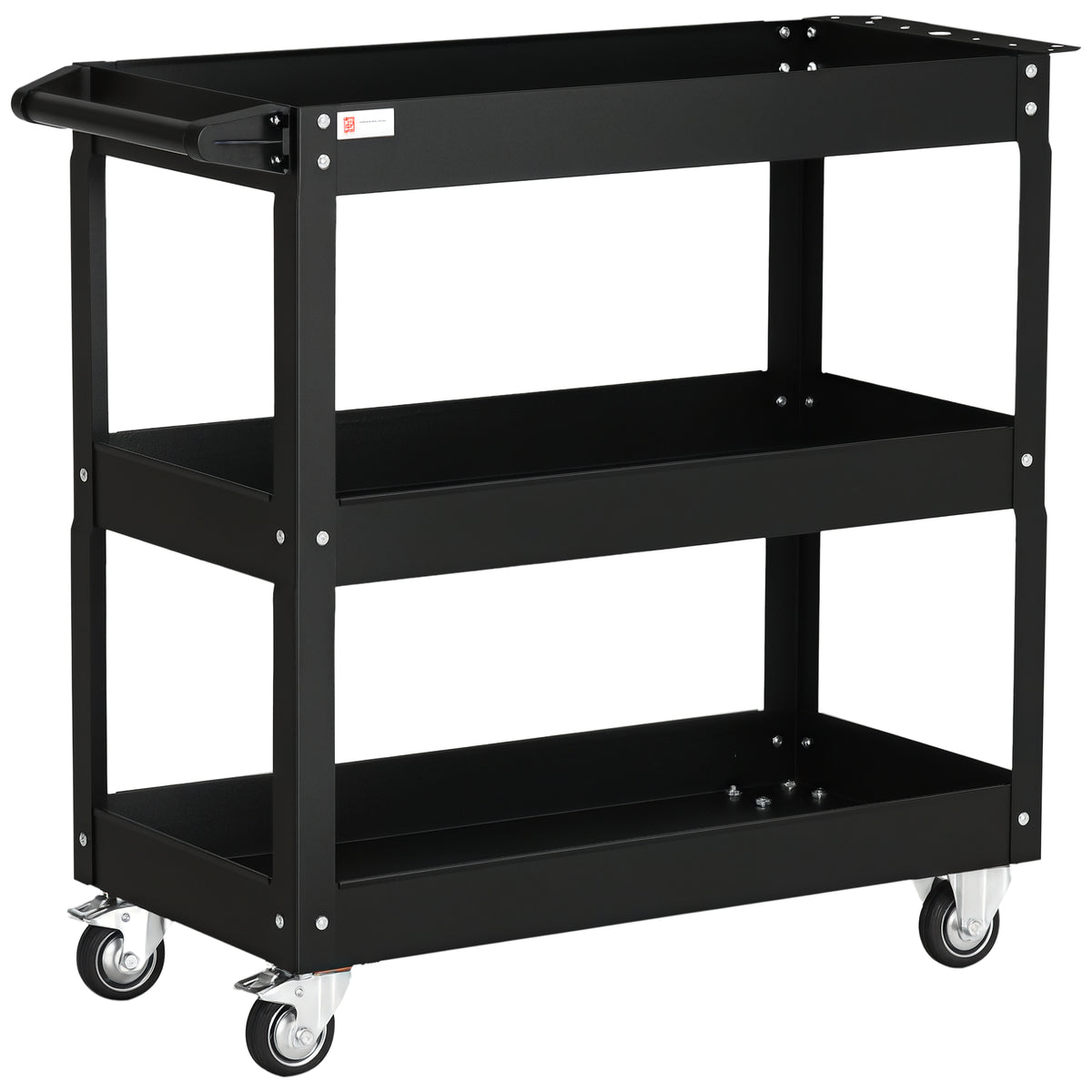 3 Tier Rolling Tool Cart with Wheels, 330 LBS Capacity Heavy Duty Utility Cart