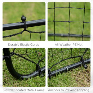 Volleyball Rebounder Net Football Training Aid Kickback Target Play Red – view 12
