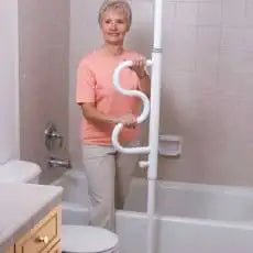 Stander ST1100W Security Pole and Curve Grab Bar, 300 lb