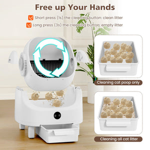 Self-Cleaning Open-Top Cat Litter Box with APP Control for Multi-Cat view 5