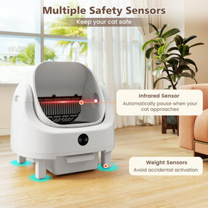 Self-Cleaning Open-Top Cat Litter Box with APP Control for Multi-Cat view 7