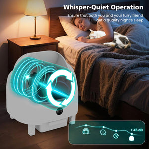 Self-Cleaning Open-Top Cat Litter Box with APP Control for Multi-Cat view 8