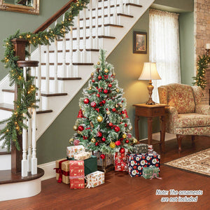 Set of 1/2 4 FT Artificial Christmas Tree Potted Xmas Tree with 190 Branch Tips-Set of 1 view 2
