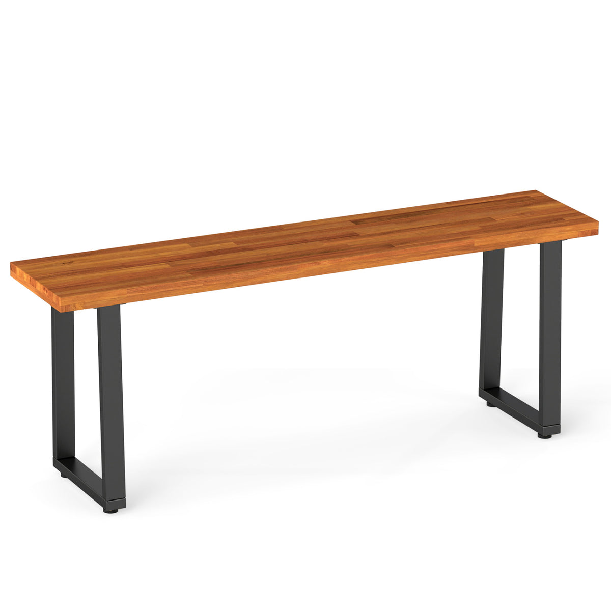 Set of 1 Wood Patio Bench 47.5 inches Long Dining Bench for Entryway Poolside