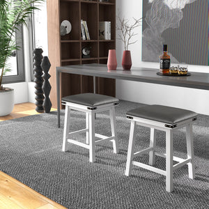 Set of 2 24/30 Inch Dining Bar Stool with Acacia Wood Frame-24 inches view 3