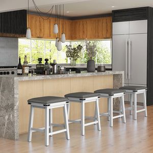 Set of 2 24/30 Inch Dining Bar Stool with Acacia Wood Frame-24 inches view 6