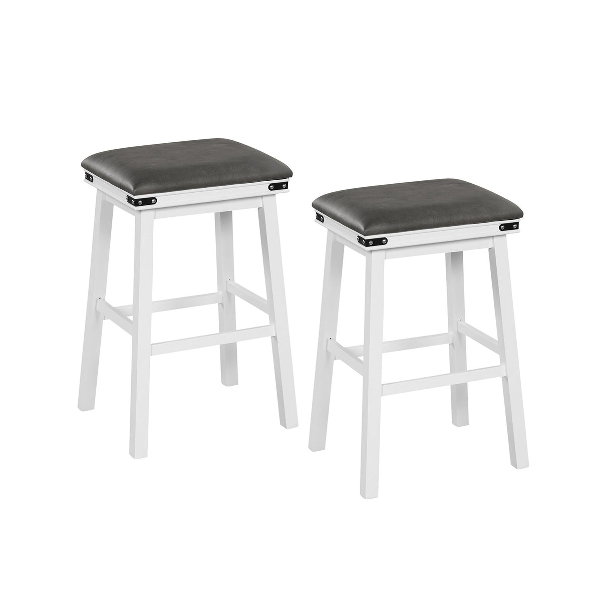 Set of 2 24/30 Inch Dining Bar Stool with Acacia Wood Frame-30 inches