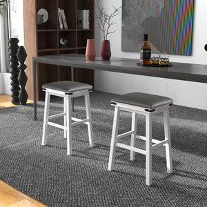 Set of 2 24/30 Inch Dining Bar Stool with Acacia Wood Frame-30 inches view 3