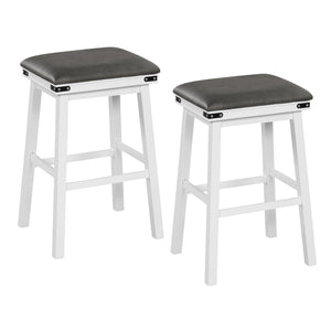 Set of 2 24/30 Inch Dining Bar Stool with Acacia Wood Frame-30 inches view 4