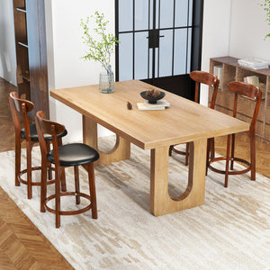 Set of 2 24 Inch Modern Armless Upholstered Cushioned Seat Island Dining Chairs for Kitchen view 5