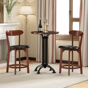 Set of 2 24 Inch Modern Armless Upholstered Cushioned Seat Island Dining Chairs for Kitchen view 6