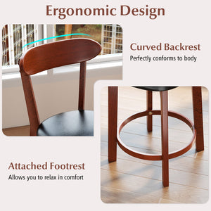 Set of 2 24 Inch Modern Armless Upholstered Cushioned Seat Island Dining Chairs for Kitchen view 9