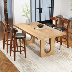 Set of 2 29 Inch Modern Armless Upholstered Cushioned Seat Island Dining Chairs for Kitchen view 5