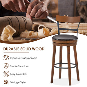 Set of 2 30.5 Inch Swivel Pub Height Bar Stool view 6