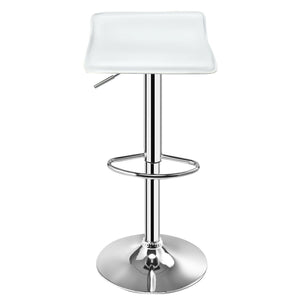 Set of 2 Adjustable PU Leather Backless Bar Stools-White view 8