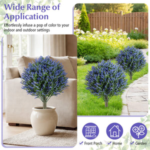 Set of 2 Artificial Lavender Topiary Ball Trees with Ground Spikes view 8