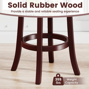 Set of 2 Counter Height Swivel Barstools with High Backs and Footrests-26 inches view 7