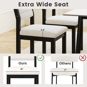 Set of 2 Dining Chairs Sherpa Upholstered Armless Chair with Wood Frame-White view 8