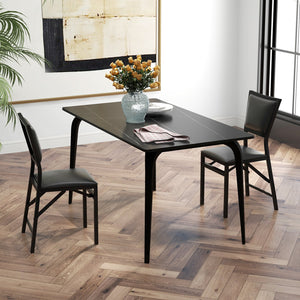 Set of 2 Metal Folding Dining Chair with Space Saving Design view 3
