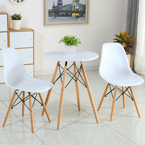Set of 2 Mid-Century Modern DSW Dining Side Chair-Beige view 2