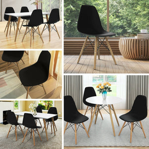 Set of 2 Mid-Century Modern DSW Dining Side Chair-Dark Black view 3