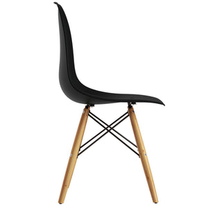 Set of 2 Mid-Century Modern DSW Dining Side Chair-Dark Black view 9