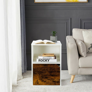 Set of 2 Nightstands Side End Table for Living Room-White view 6