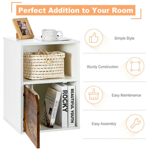 Set of 2 Nightstands Side End Table for Living Room-White view 9