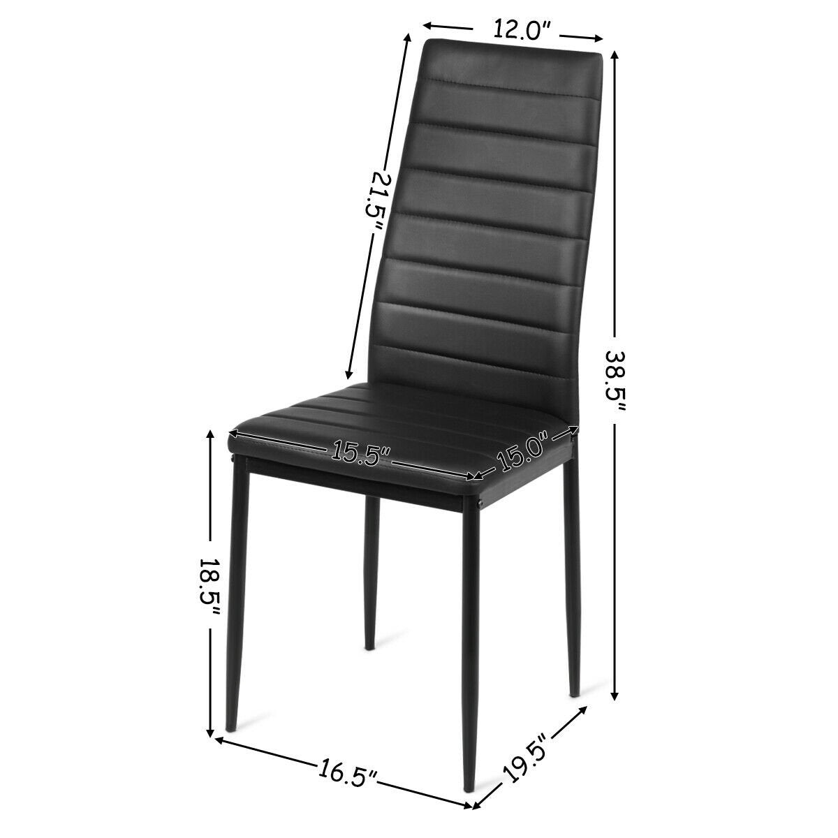 Set of 6 High Back Dining Chairs-Set of 6 view 4