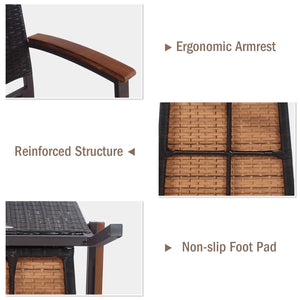 Set of 2 Outdoor Patio Wicker Dining Chairs view 9