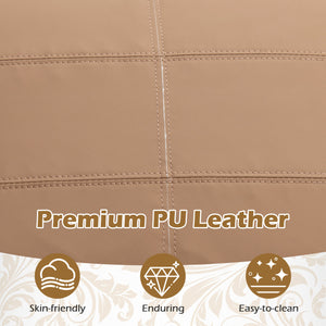 Set of 2 PU Leather Modern Accent Chair with Removable Seat Cushion-Brown view 6