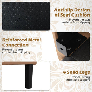 Set of 2 PU Leather Modern Accent Chair with Removable Seat Cushion-Brown view 7