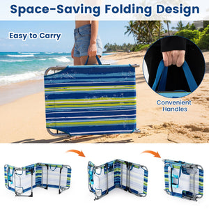 Set of 2 Tanning Chair Portable Chaise Lounge Chair with 4-Position Adjustable Backrest-Turquoise view 7
