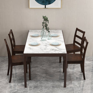 Set of 2 Wood Dining Chairs with Solid Rubber Wood Legs-Brown view 3