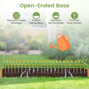 Set of 2 Wooden Vegetable Raised Garden Bed for Backyard-Orange view 8
